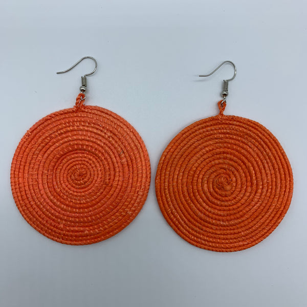 Sisal Earrings-Orange Variation - Lillon Boutique