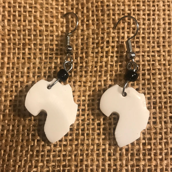 Cow Bone Earrings-African Continent - Lillon Boutique