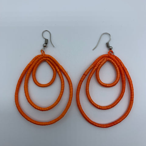 Sisal Earrings- NC Orange Variation - Lillon Boutique