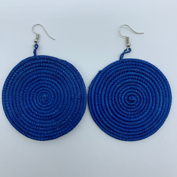 Sisal Earrings-Blue Variation - Lillon Boutique