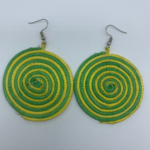 Sisal Earrings-Yellow Variation 2 - Lillon Boutique