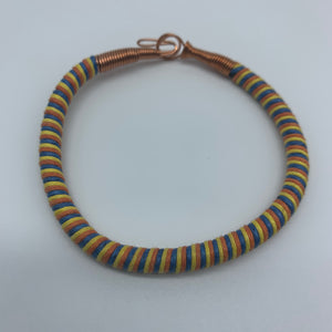Thread W/Metal Wire Bracelet-Orange Variation 3 - Lillon Boutique