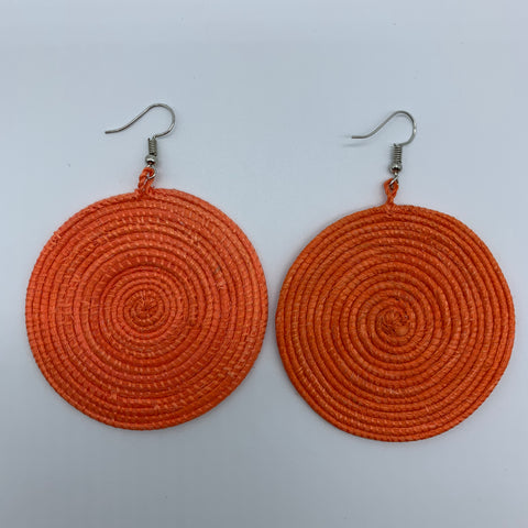 Sisal Earrings-Orange Variation - Lillon Boutique
