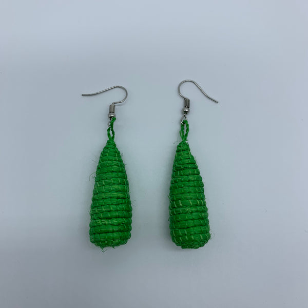 Sisal Earrings- D Green Variation - Lillon Boutique