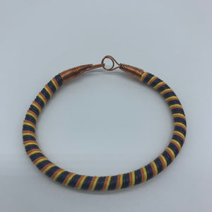 Thread W/Metal Wire Bracelet-Orange Variation 2 - Lillon Boutique