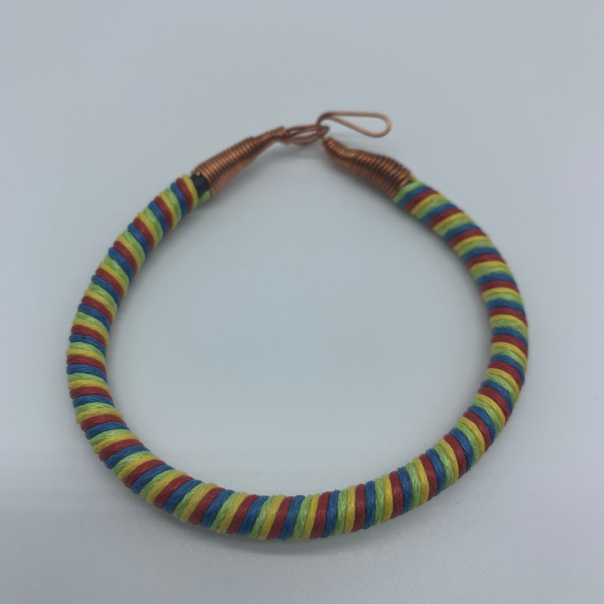 Thread W/Metal Wire Bracelet- Yellow Variation 3 - Lillon Boutique