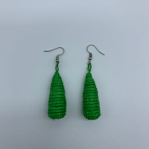 Sisal Earrings- D Green Variation - Lillon Boutique