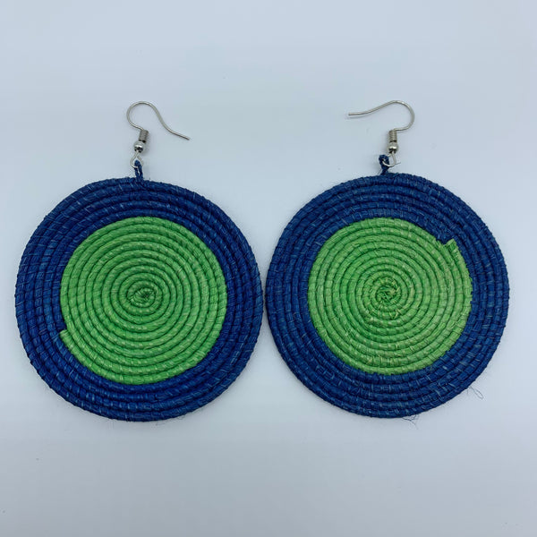 Sisal Earrings-Blue Variation 2 - Lillon Boutique