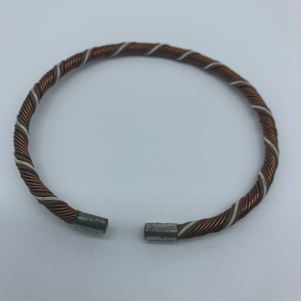 Telephone Wire W/Metal Wire Bracelet-White Variation 3 - Lillon Boutique