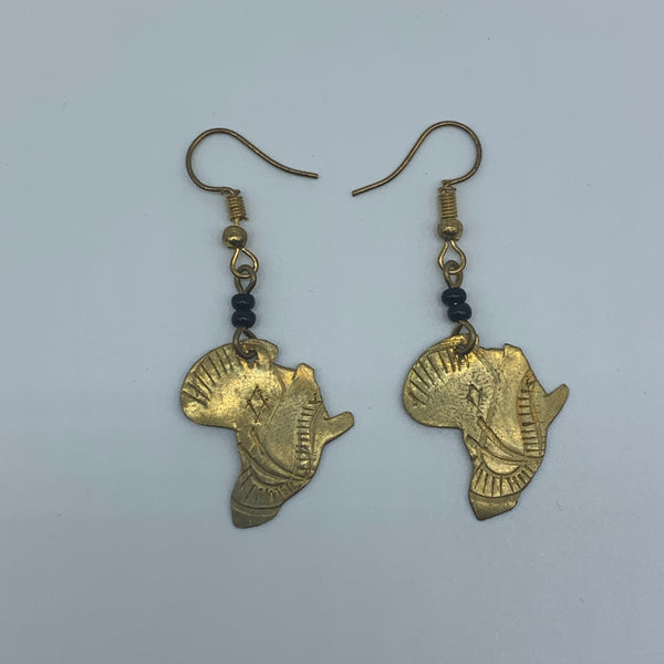 Brass Earrings-Africa - Lillon Boutique