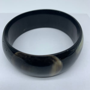 Cow Horn Bangle-L Black Variation 2 - Lillon Boutique