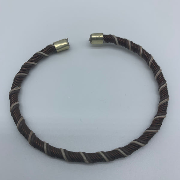 Telephone Wire W/Metal Wire Bracelet-White Variation - Lillon Boutique