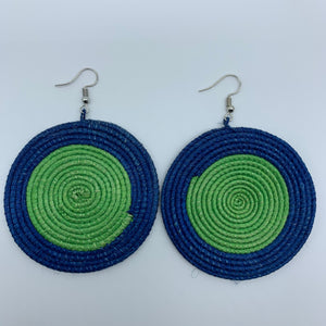 Sisal Earrings-Blue Variation 2 - Lillon Boutique