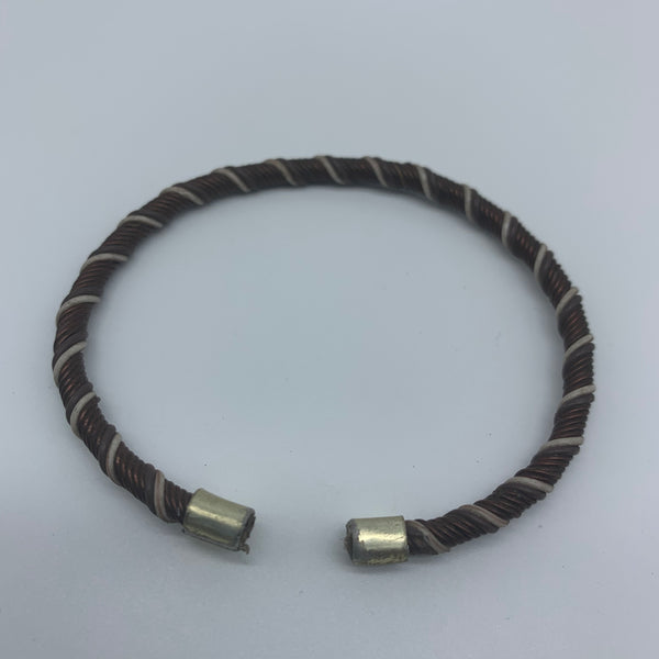 Telephone Wire W/Metal Wire Bracelet-White Variation - Lillon Boutique