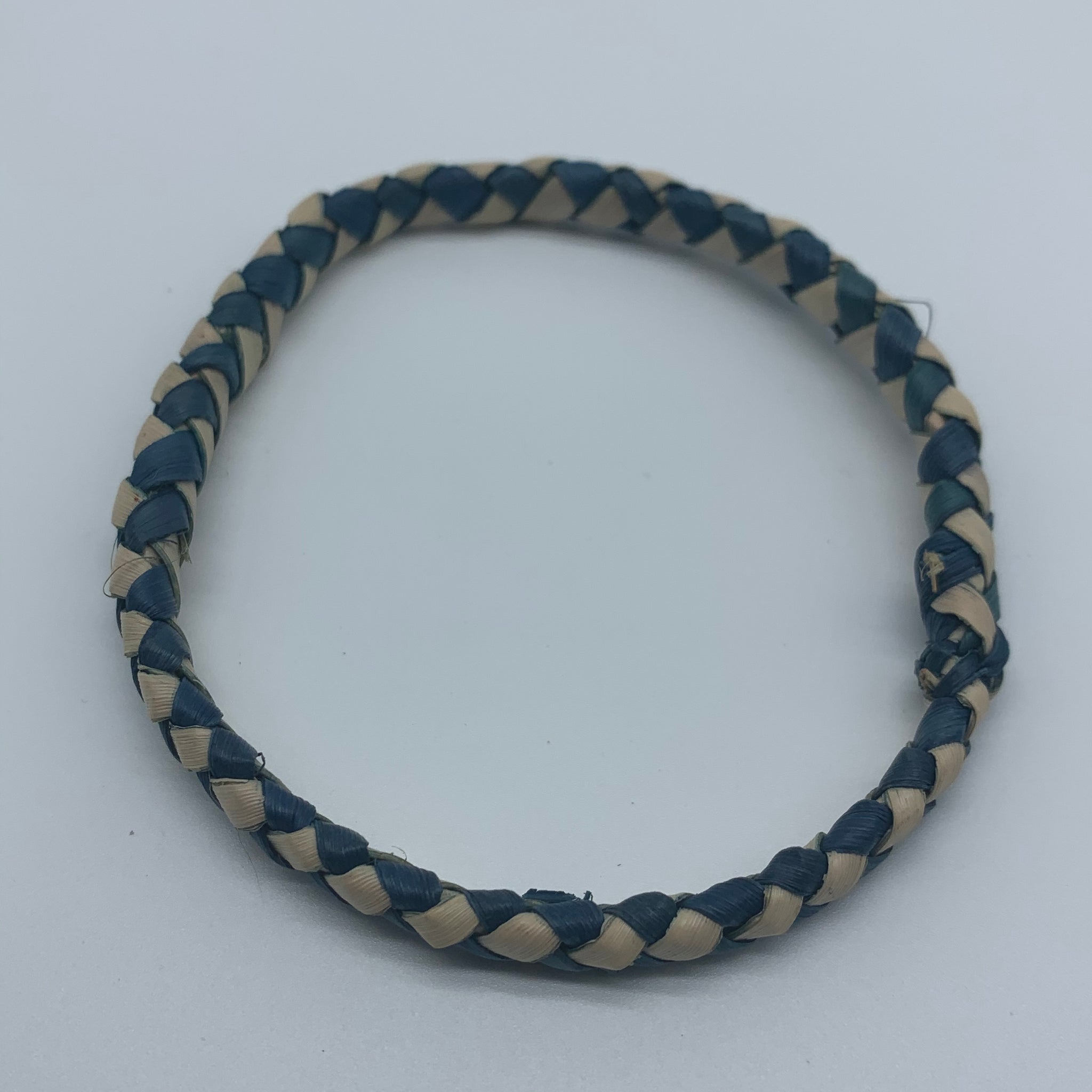 Basket Weave Bangle- Blue Dye Variation 4 - Lillon Boutique