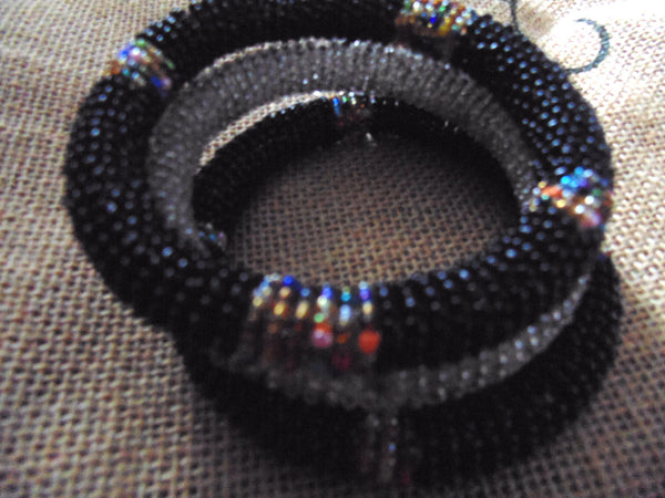 Beaded Bangle-Black and Multi Colour Variation - Lillon Boutique