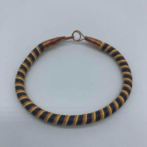 Thread W/Metal Wire Bracelet-Orange Variation 4 - Lillon Boutique