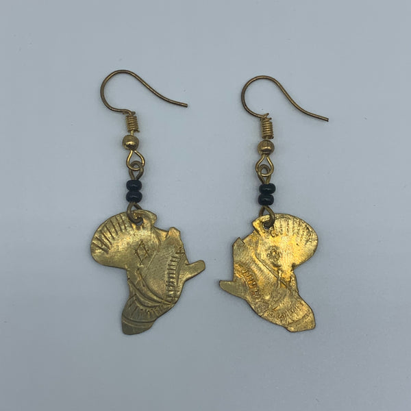 Brass Earrings-Africa - Lillon Boutique