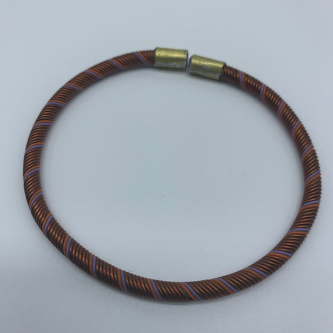 Telephone Wire W/Metal Wire Bracelet- Purple Variation - Lillon Boutique