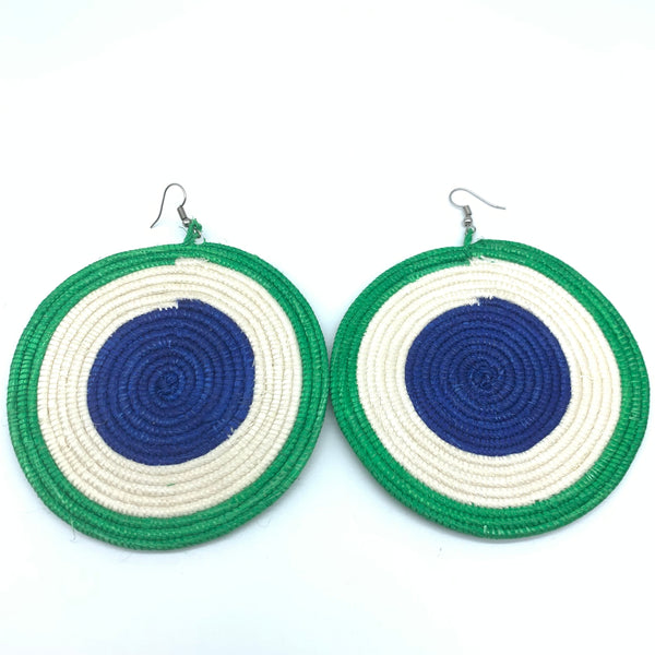 Sisal Earrings- XXL Green