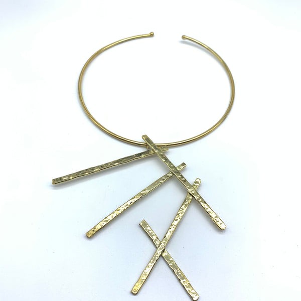 Brass Bangle Necklace-Aya