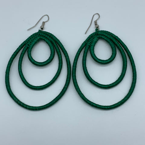 Sisal Earrings- NC Green Variation 4