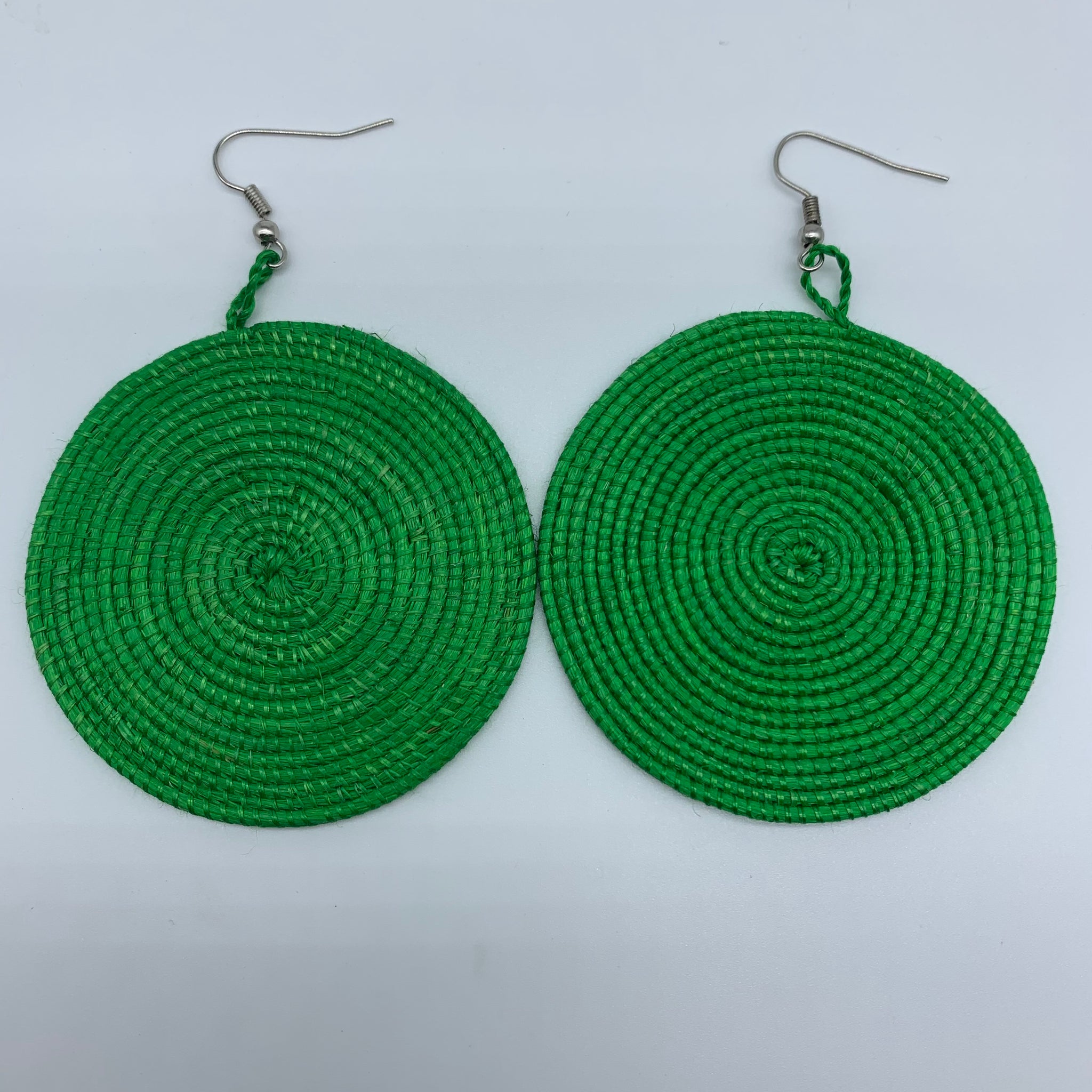Sisal Earrings- Green 3