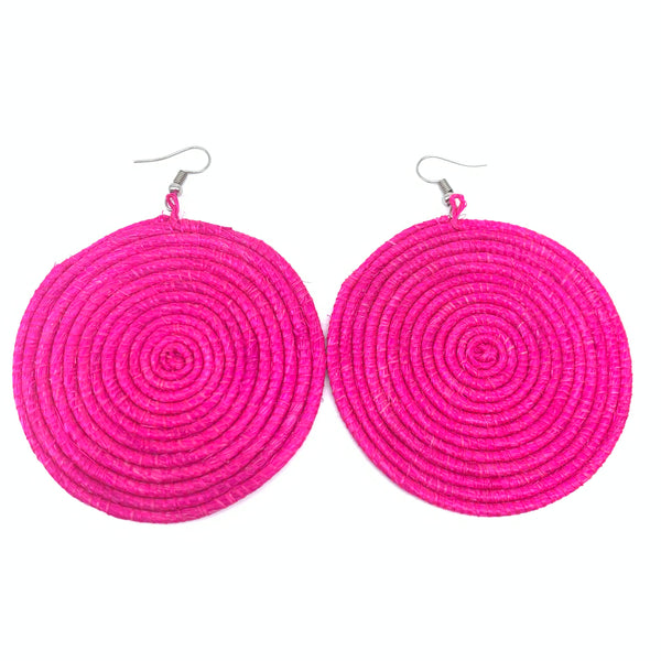 Sisal Earrings-Pink Variation 9