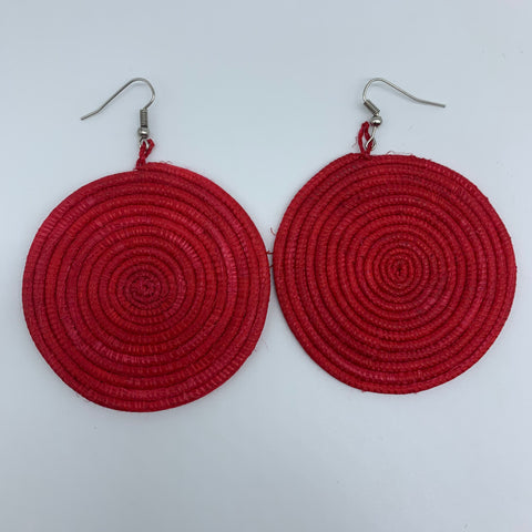 Sisal Earrings-Red 3