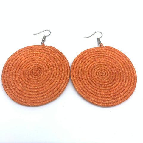 Sisal Earrings-Orange Variation 4