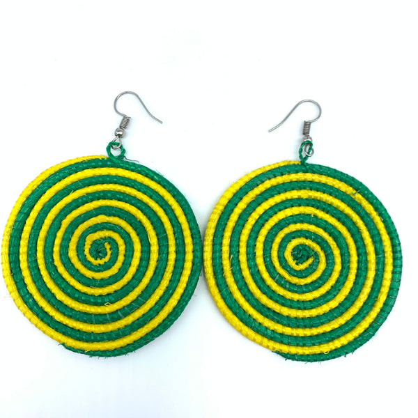 Sisal Earrings- Green 13