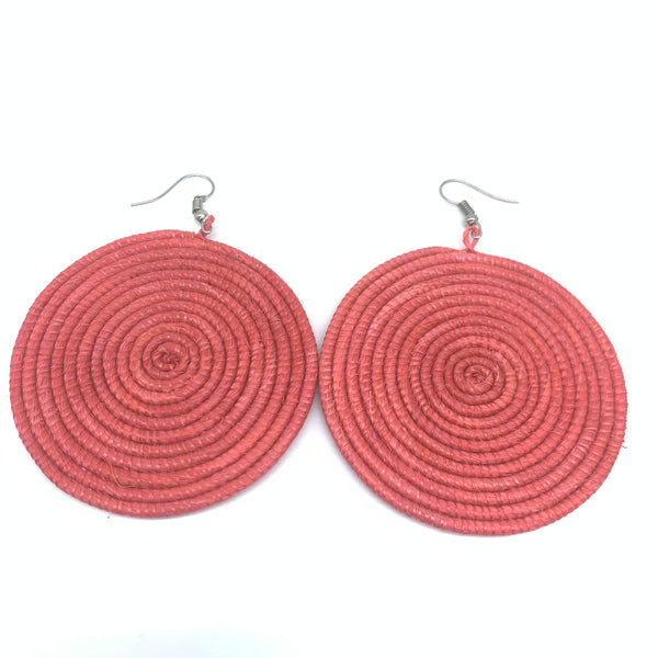 Sisal Earrings-Orange Variation 13