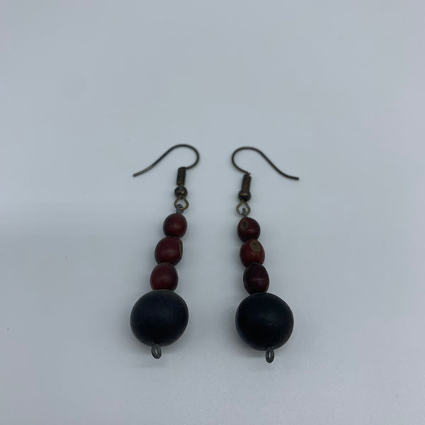 Seeds Earrings-Brown/Red Variation