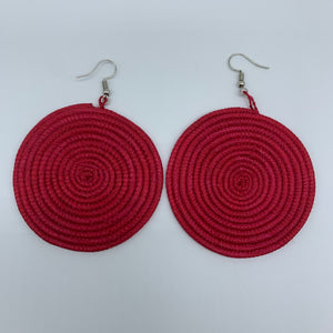 Sisal Earrings-Red 2