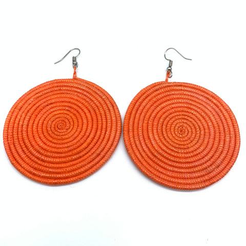 Sisal Earrings-Orange Variation 3