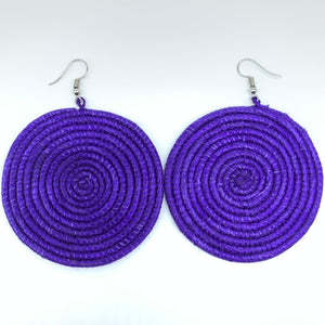 Sisal Earrings-Purple 7