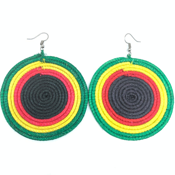 Sisal Earrings- Green 19