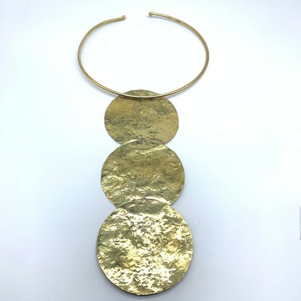 Brass Bangle Necklace-Anya