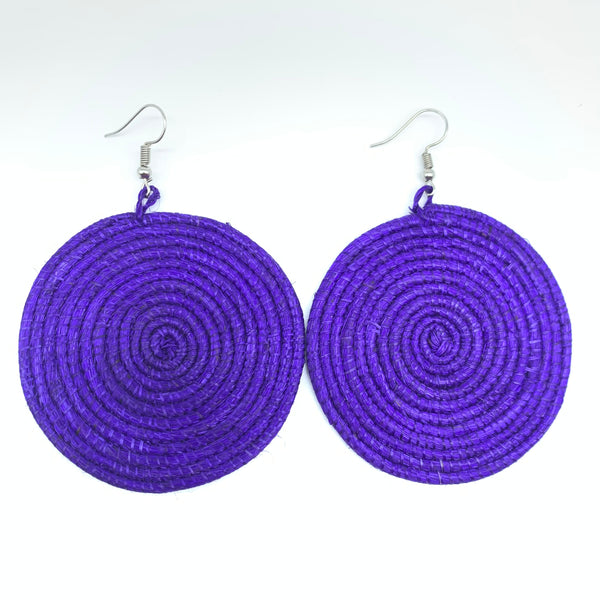 Sisal Earrings-Purple 8