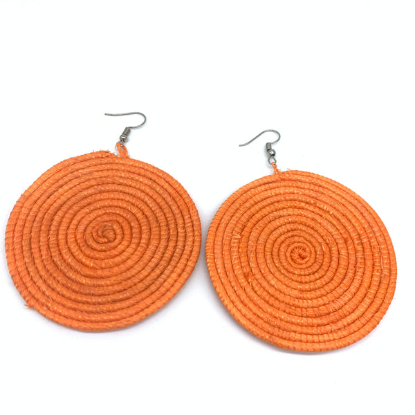 Sisal Earrings-Orange Variation 7