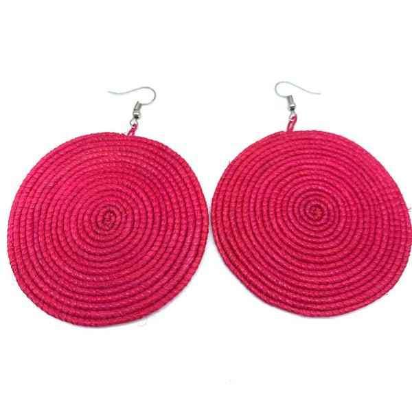 Sisal Earrings-Red 18