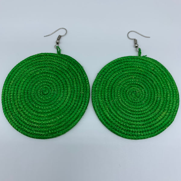 Sisal Earrings- Green 4