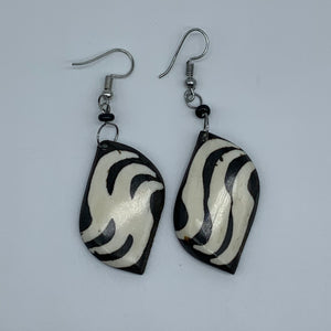 Cow Bone Earrings-Black and White 10 - Lillon Boutique