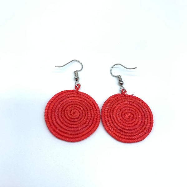 Sisal Earrings- XS Red Variation 5