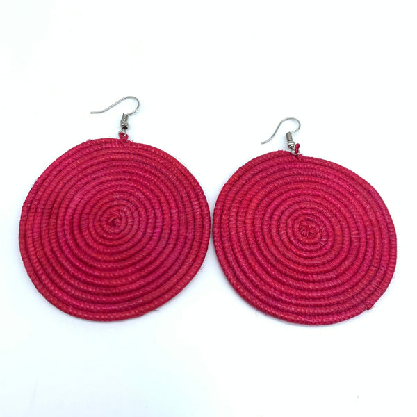 Sisal Earrings-Red 8