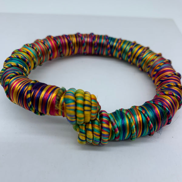 Thread W/Metal Bangle-Multi Colour 3