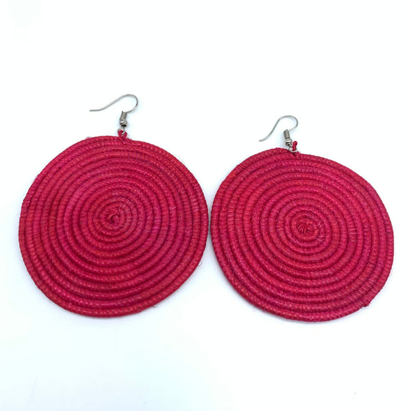 Sisal Earrings-Red 8