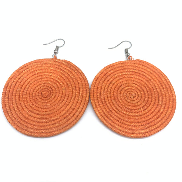 Sisal Earrings-Orange Variation 4