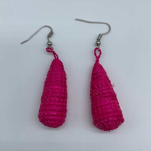 Sisal Earrings- D Pink Variation 2