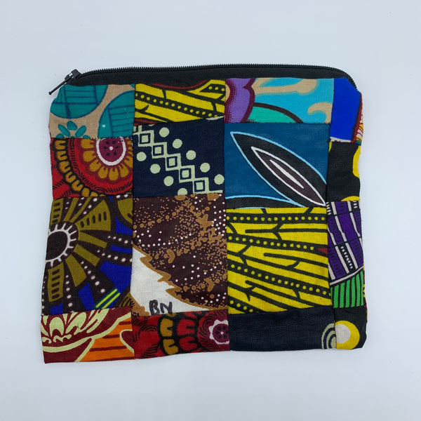 African Print Zoba Zoba Make Up Bag/ Pouch-M Multi Colour 17 - Lillon Boutique